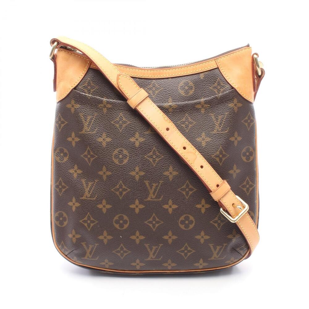 Louis Vuitton Odeon Shoulder Bag Canvas Leather Monogram Brown
